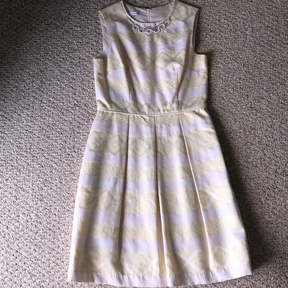 Worn once! Beautiful yellow and cream dress!